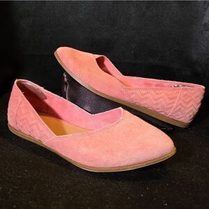 Toms Pink Suede Women's Flats